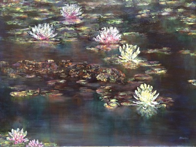 lily pad serenity painting nadia lassman artist
