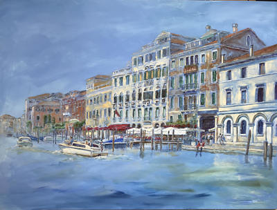 painting of grand canal venice italy nadia lassman artist