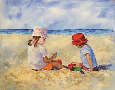 kids beach painting nadia lassman artist
