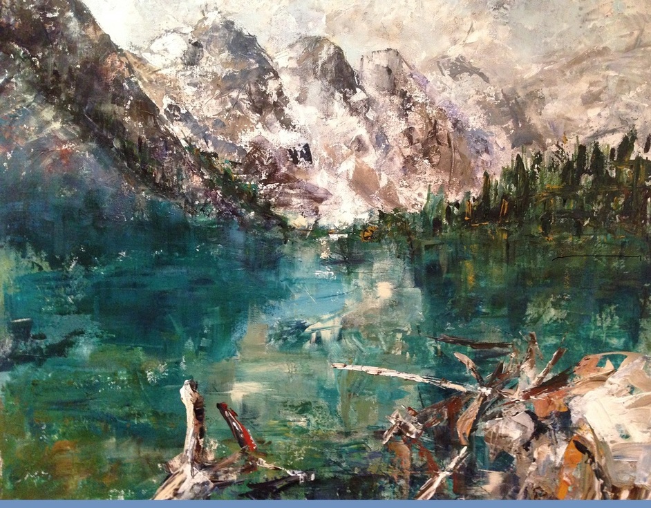 Valley of ten peaks acrylic painting nadia lassman painter artist toronto