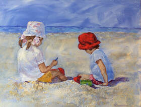 Pictur, image, nadia lassman, painting, digging in the sand