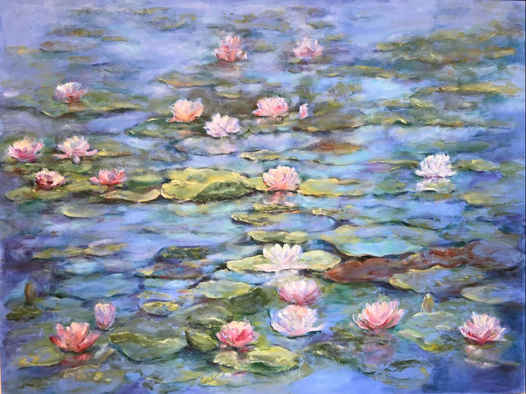 lilies in bloom painting Nadia Lassman Toronto painter artist