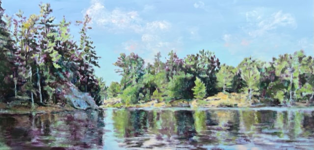 a pretty sunny day painting in frying pan bay near honey harbour muskoka