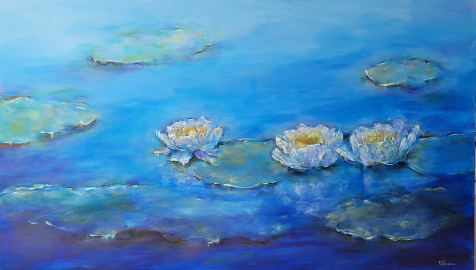 monet luminosity art painting lilies Nadia Lassman