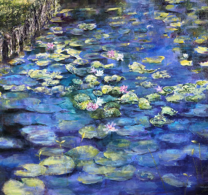 waterlilies in a lilypond
