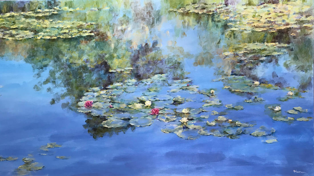 painting nadia lassman painter artist toronto waterlily pond