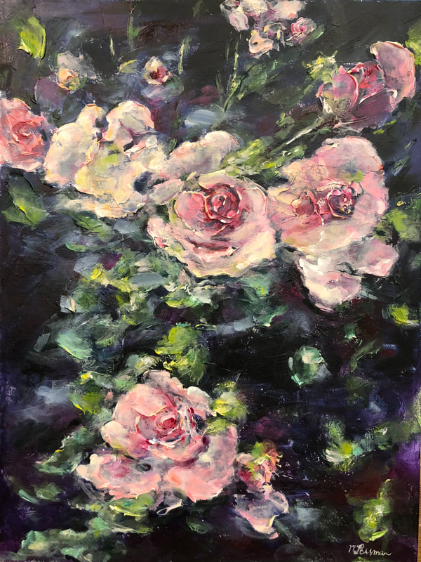 roses impressionism nadia lassman art painting toronto image