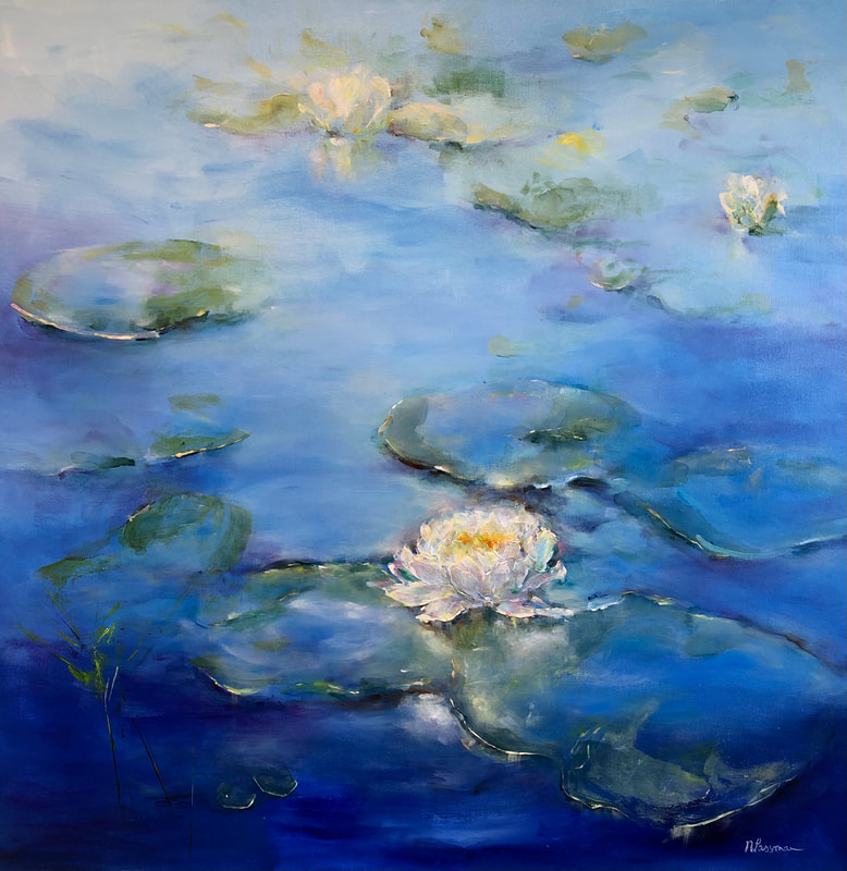 lilies in bloom painting Nadia Lassman Toronto painter artist