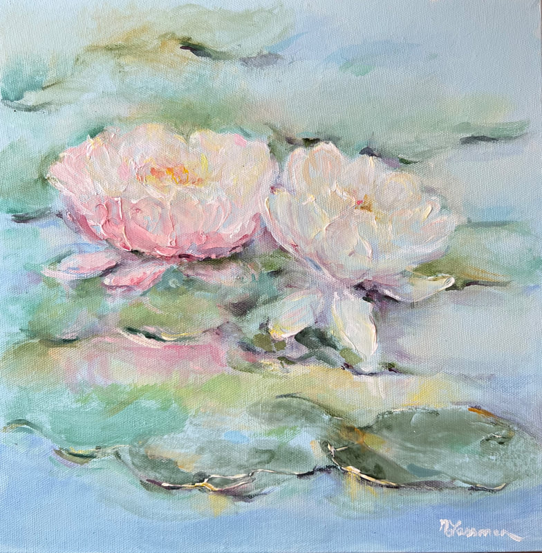 monet lovelies art painting lilies Nadia Lassman
